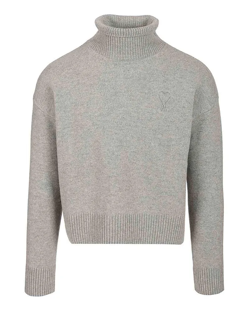 AMI Paris Rundhalspullover - Grau Grau
