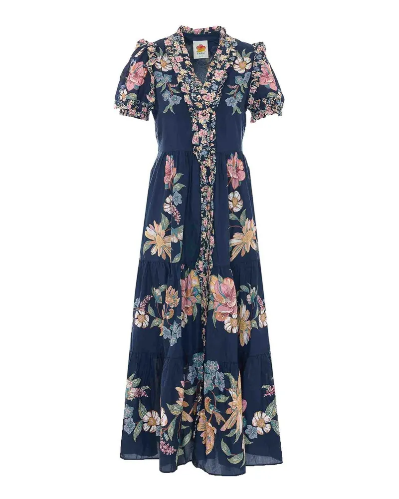 FARM Rio Kurzes Kleid - Blau Blau