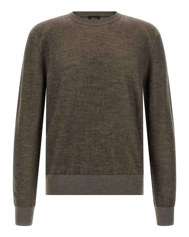 Brioni Rundhalspullover - Braun Braun