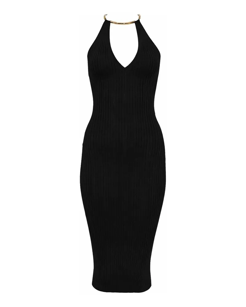 Elisabetta Franchi Knielanges Kleid - Schwarz Schwarz