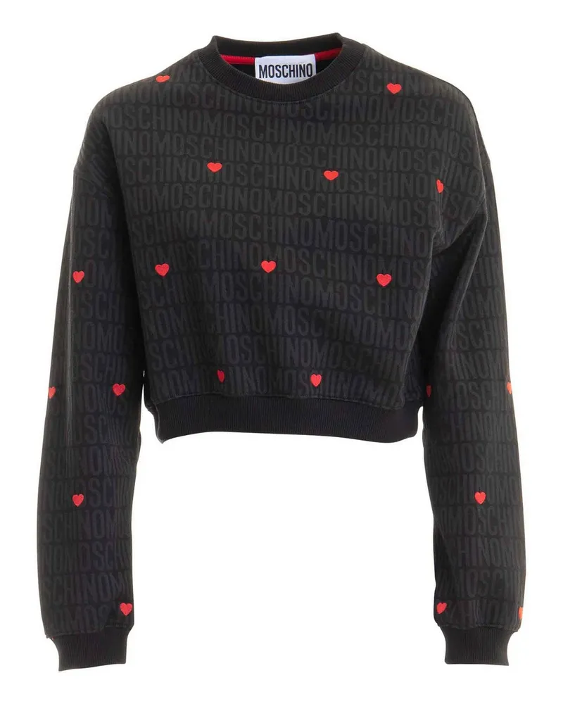 Moschino Rundhalspullover - Schwarz Schwarz