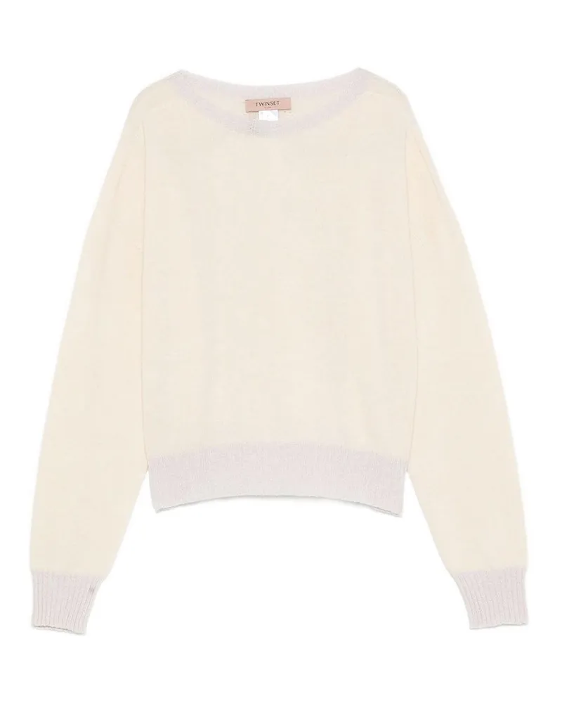 Twin-Set U-Boot-Pullover - Weiß Weiß