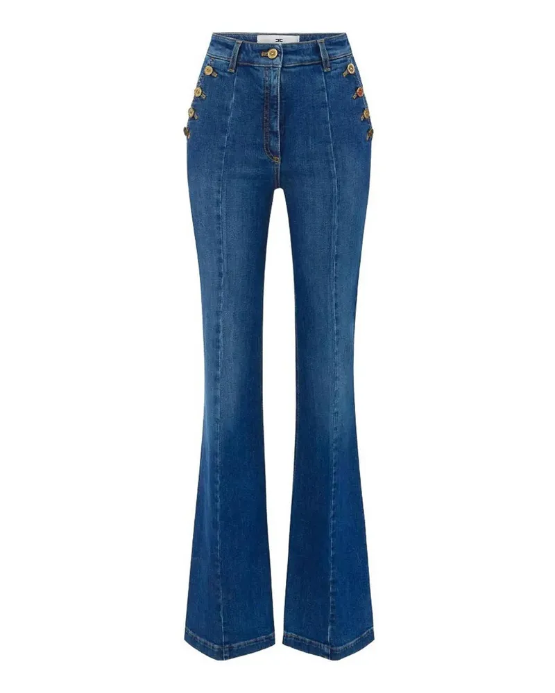 Elisabetta Franchi Schlagjeans - Blau Blau
