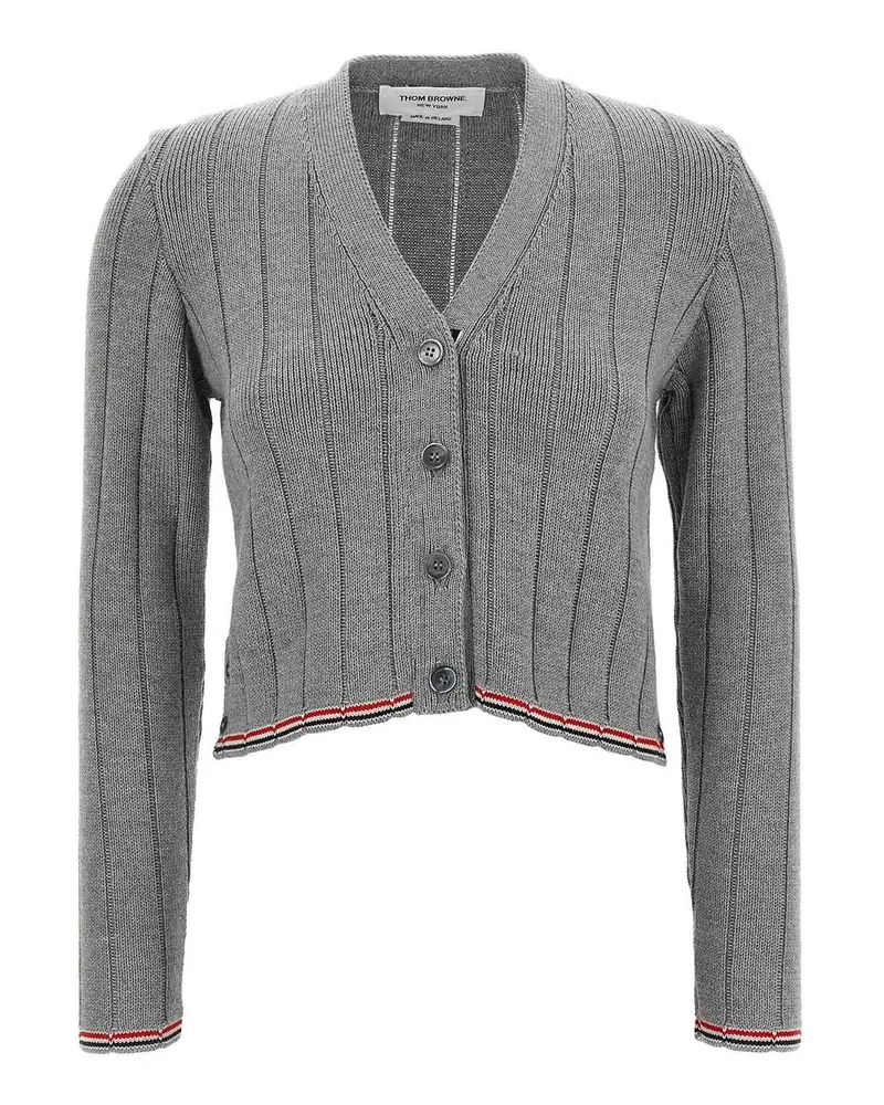 Thom Browne Cardigan - Grau Grau