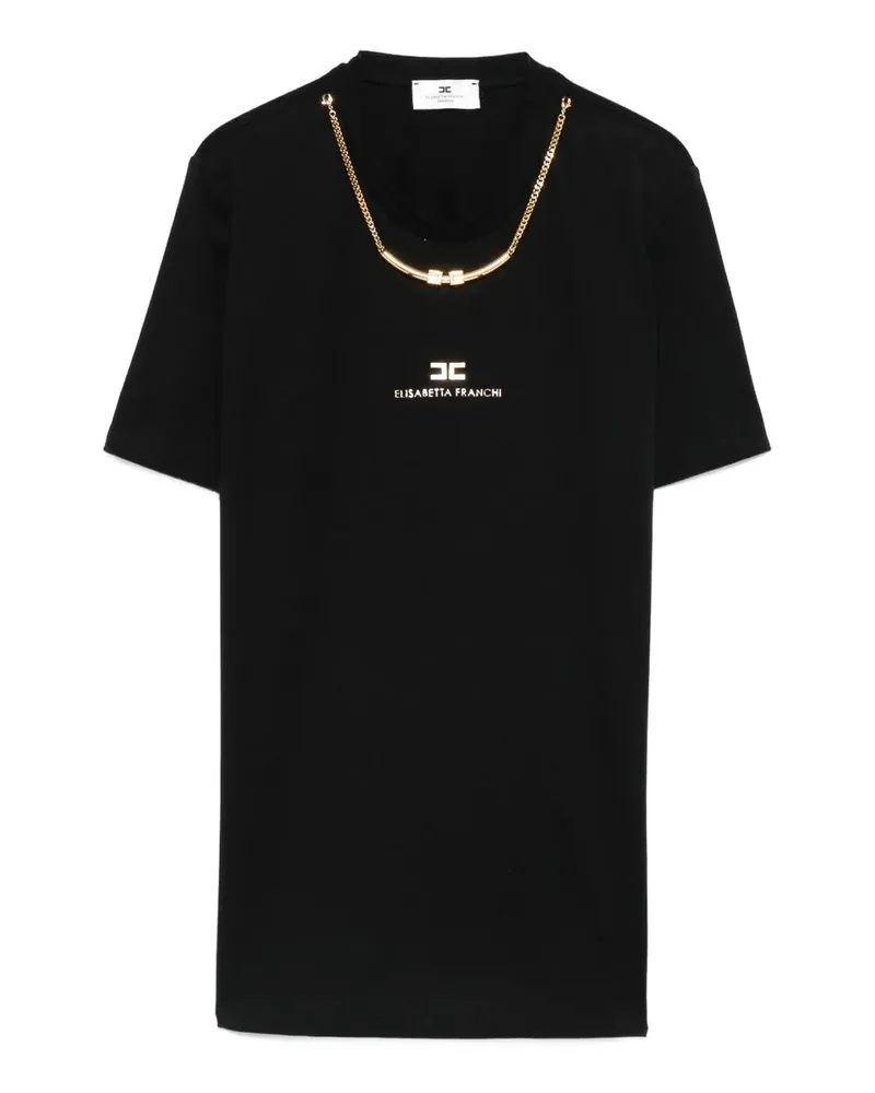 Elisabetta Franchi Rundhalspullover - Schwarz Schwarz