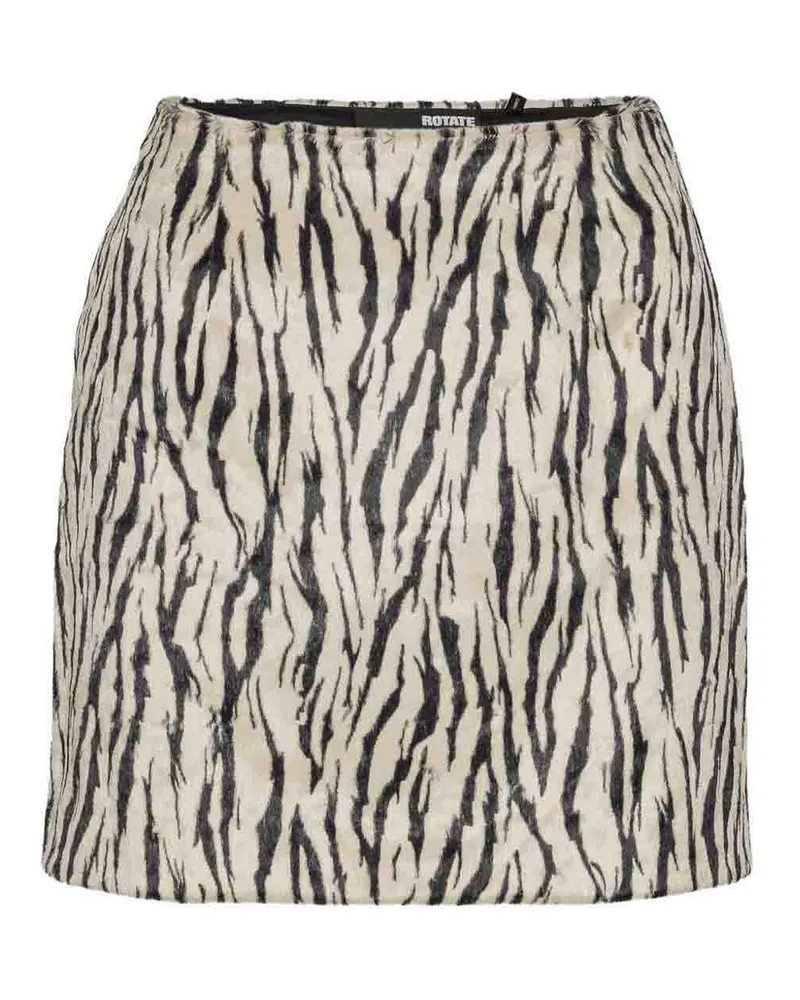 ROTATE Birger Christensen Minirock - Weiß Animal