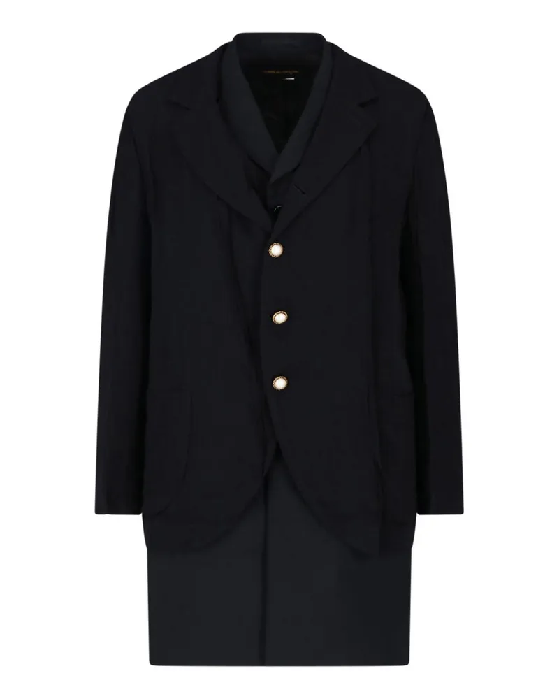 Comme des Garçons Knielanger Mantel - Schwarz Schwarz