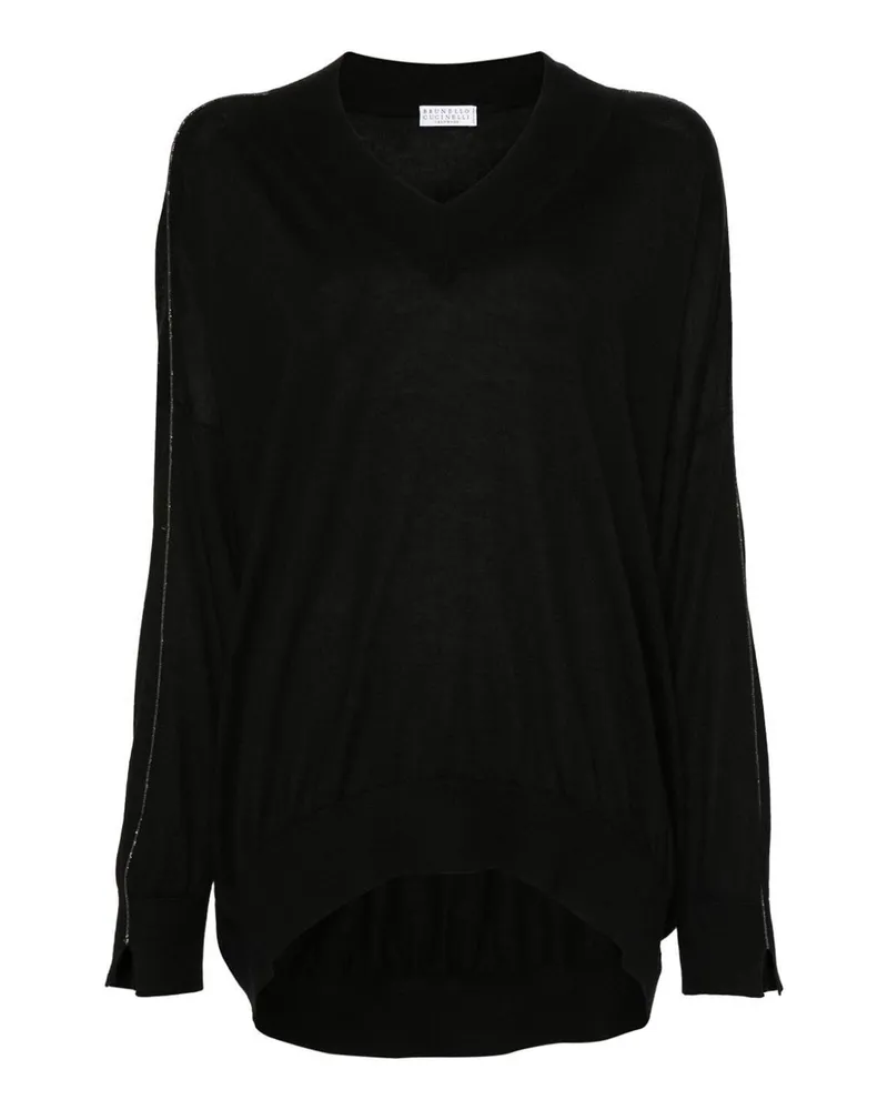Brunello Cucinelli V-Pullover - Schwarz Schwarz