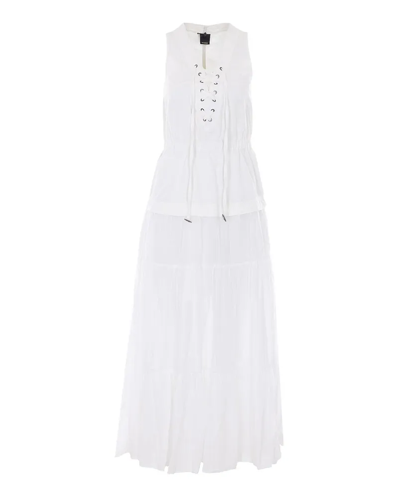 Pinko Knielanges Kleid - Weiß Weiß