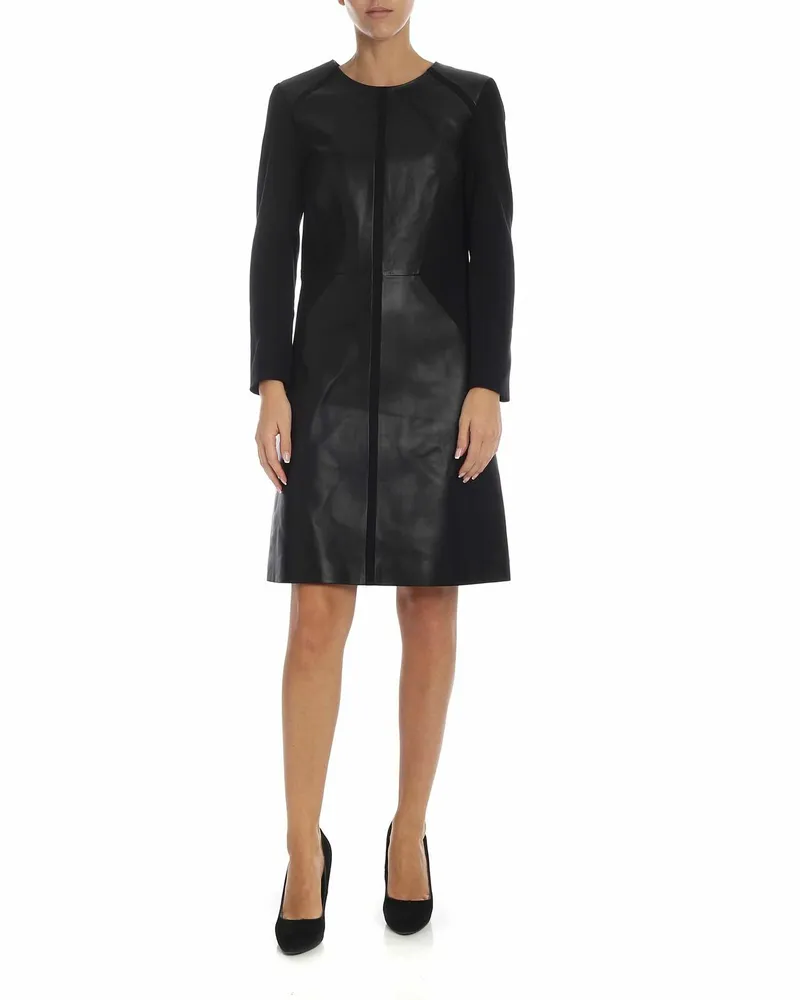 Karl Lagerfeld Knielanges Kleid - Schwarz Schwarz