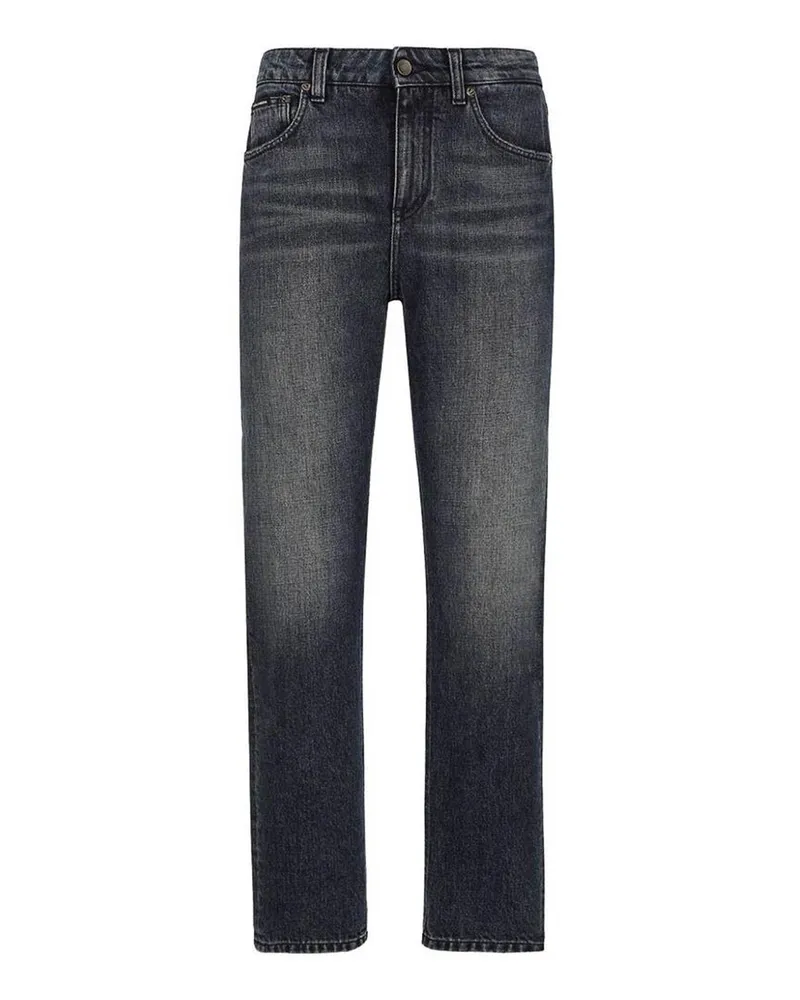Dolce & Gabbana Straight Leg Jeans - Schwarz Schwarz