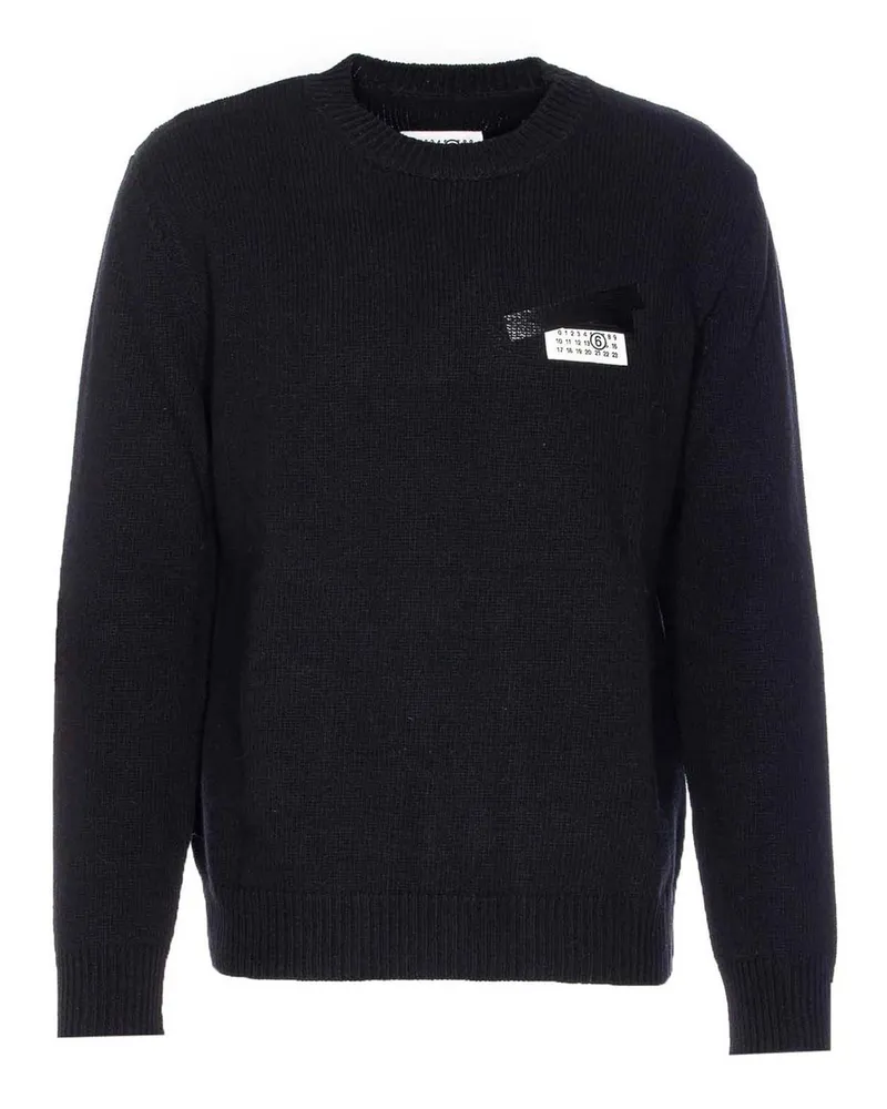 Maison Margiela Rundhalspullover - Schwarz Schwarz