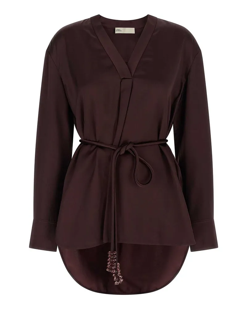 Tory Burch Bluse - Dunkelrot Dunkelrot