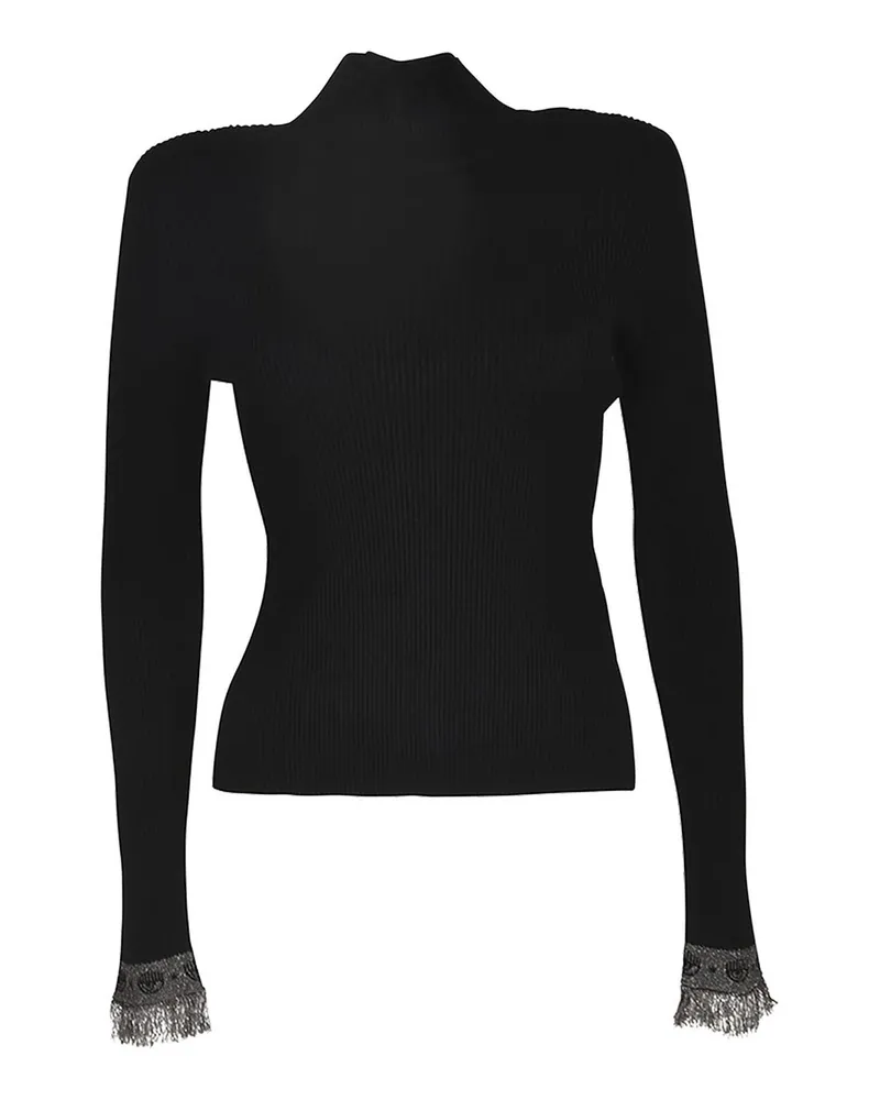 Chiara Ferragni Rundhalspullover - Schwarz Schwarz