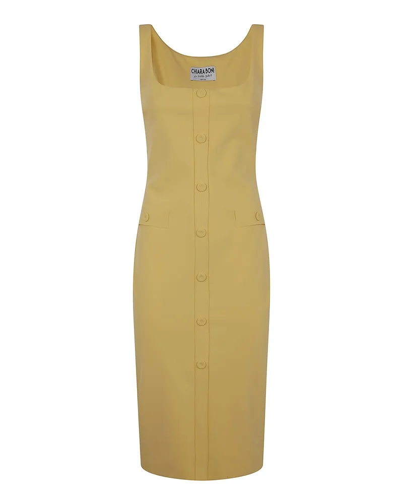 Chiara Boni Knielanges Kleid - Orange Gelb