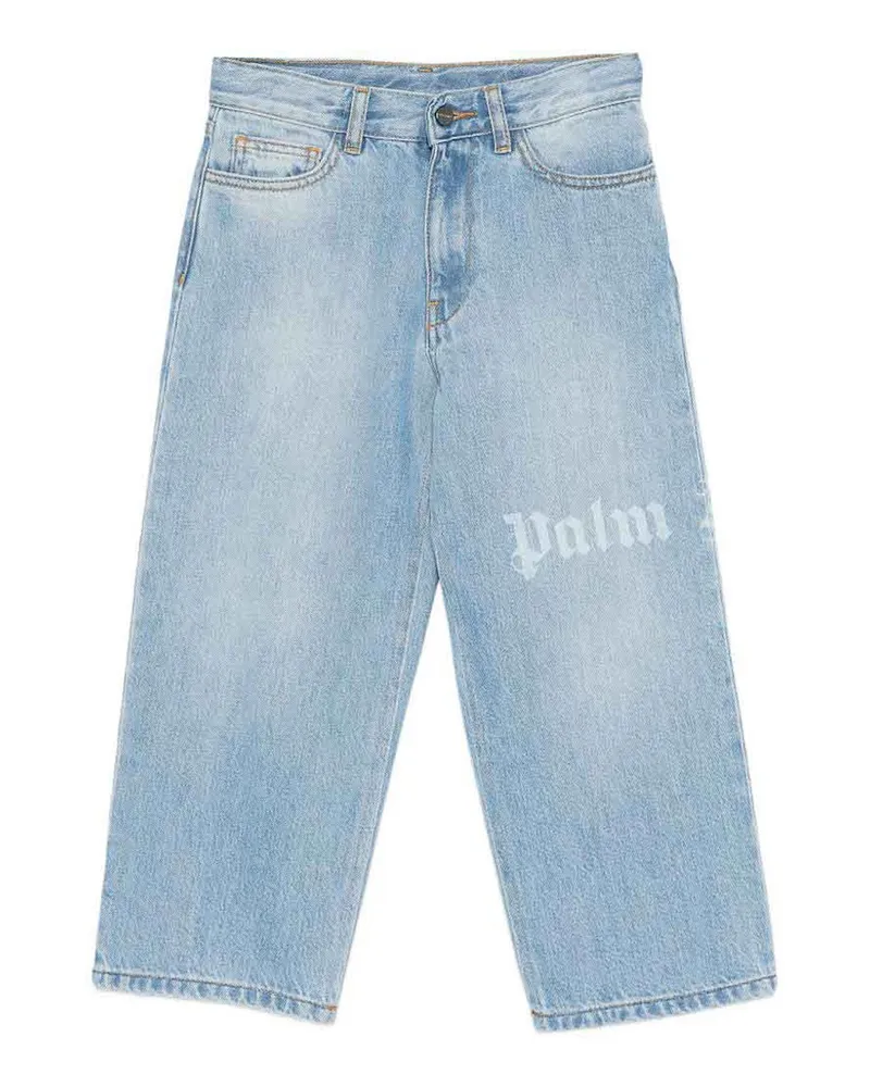 Palm Angels Straight Leg Jeans - Blau Blau