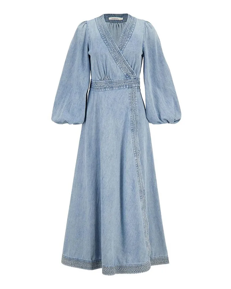 Zimmermann Knielanges Kleid - Blau Blau