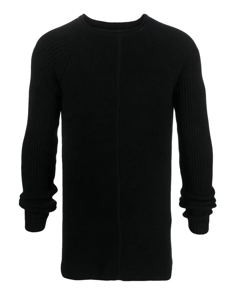 Rick Owens Rundhalspullover - Schwarz Schwarz
