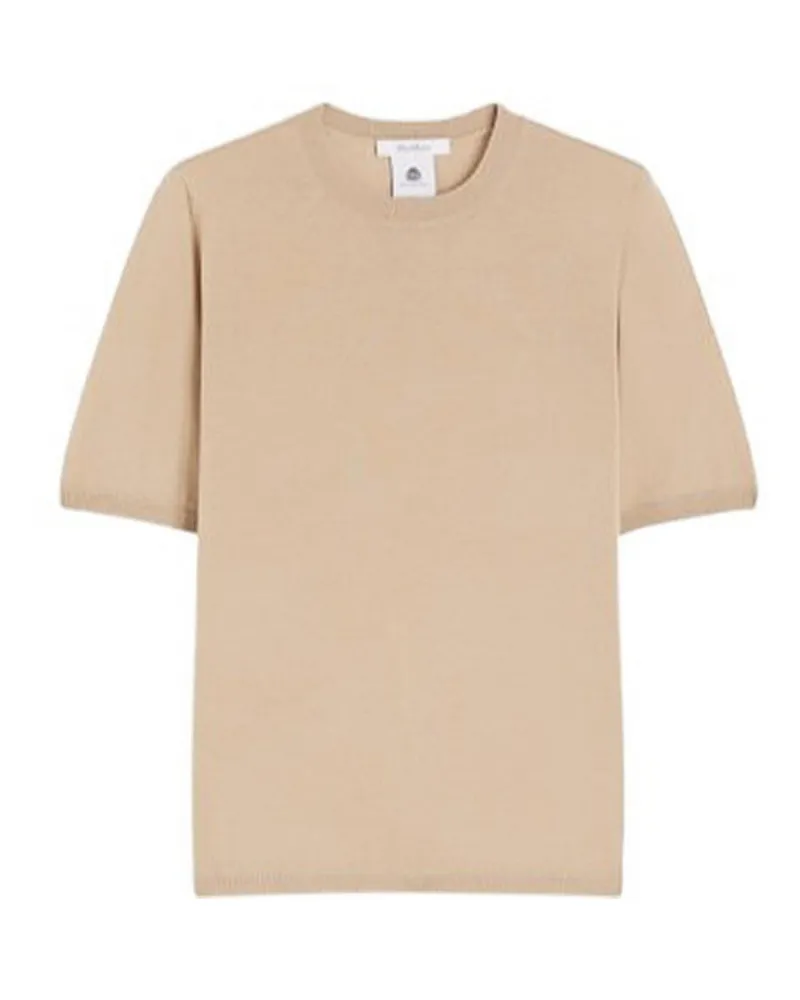 Max Mara Rundhalspullover - Beige Beige