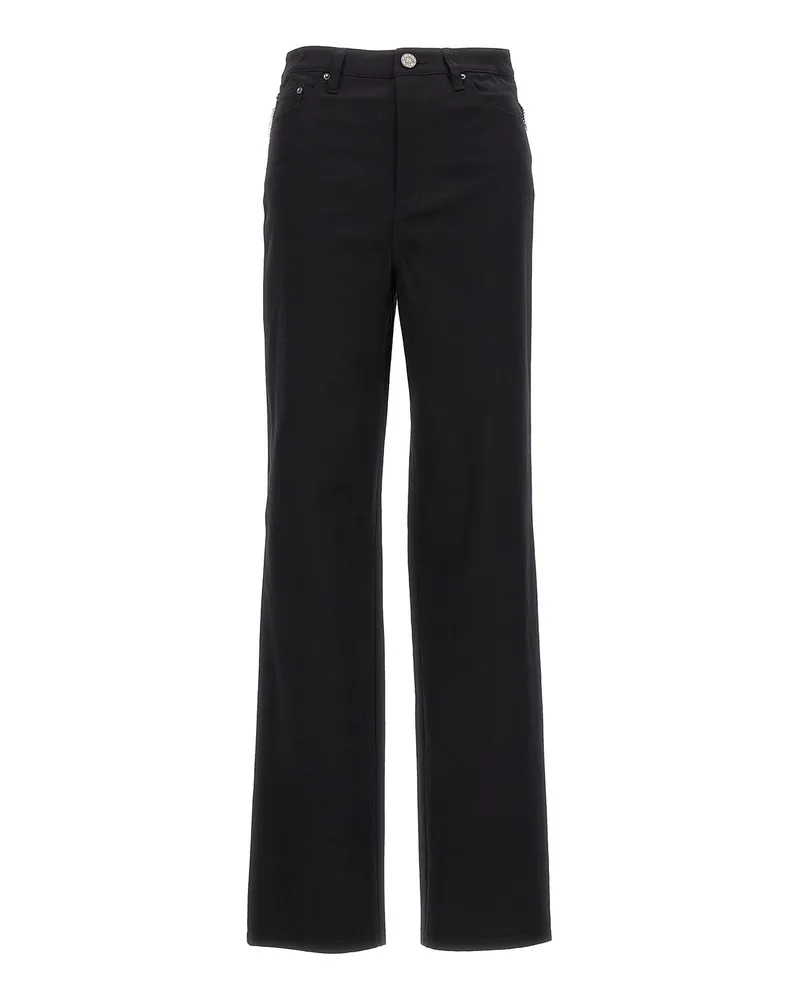 ROTATE Birger Christensen Straight Leg Jeans - Schwarz Schwarz