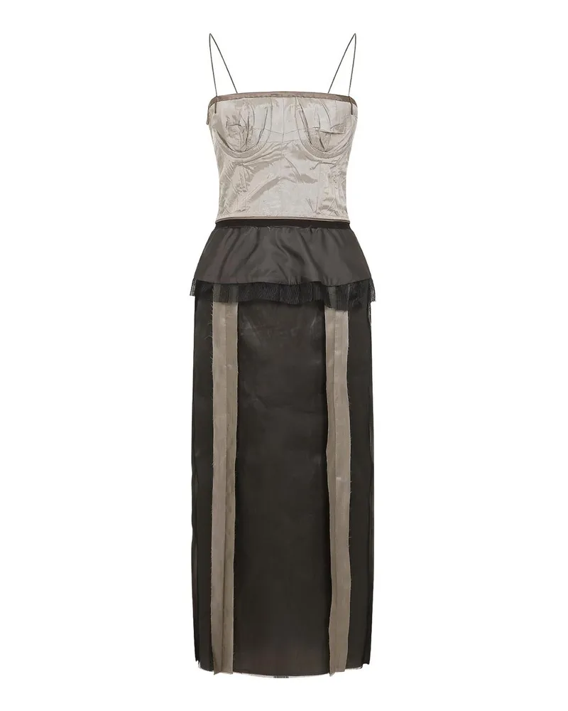 Maison Margiela Knielanges Kleid - Silber Silber
