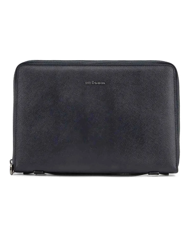 Kiton Portemonnaie - Blau Blau