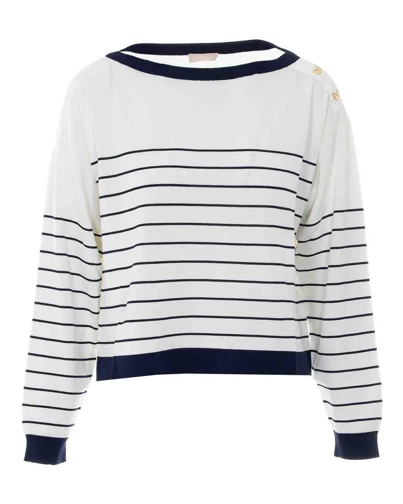 Liu Jo Rundhalspullover - Weiß Weiß