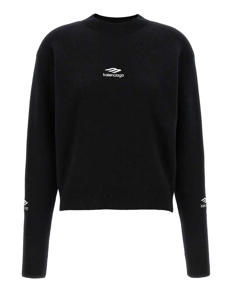 Balenciaga Rundhalspullover - Schwarz Schwarz