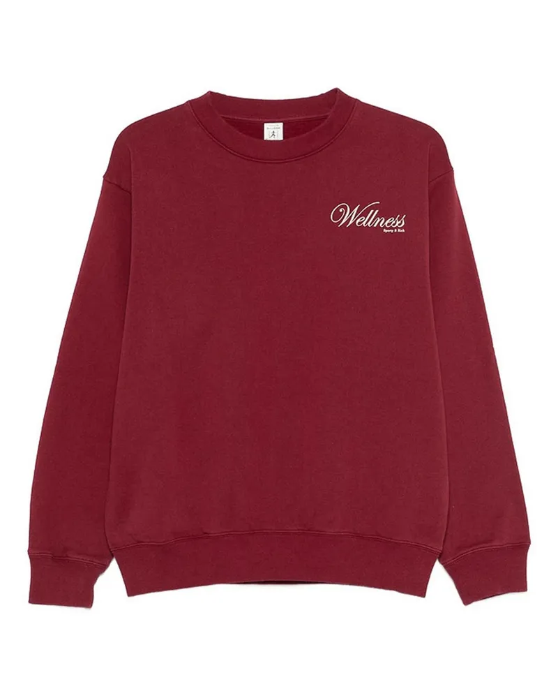 SPORTY & RICH Rundhalspullover - Rot Rot