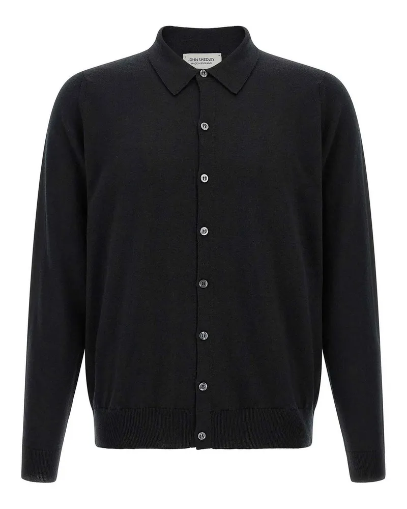 John Smedley Hemd - Schwarz Schwarz