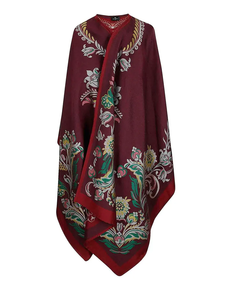 Etro Knielanger Mantel - Rot Rot