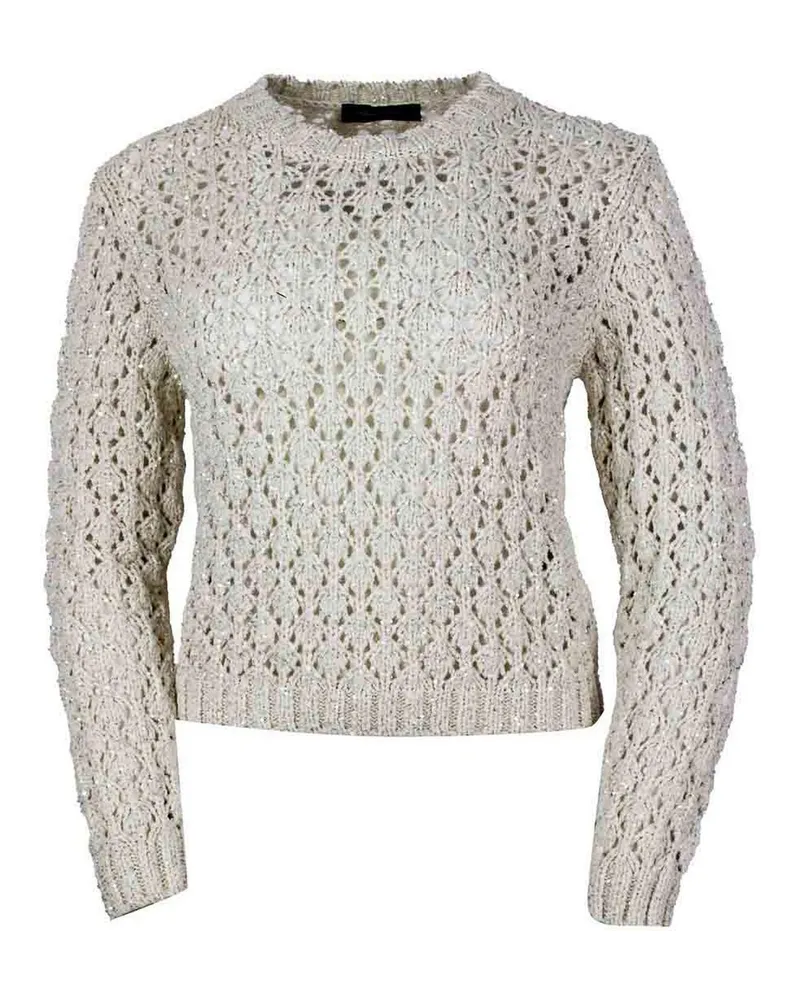 Fabiana Filippi Rundhalspullover - Creme Creme