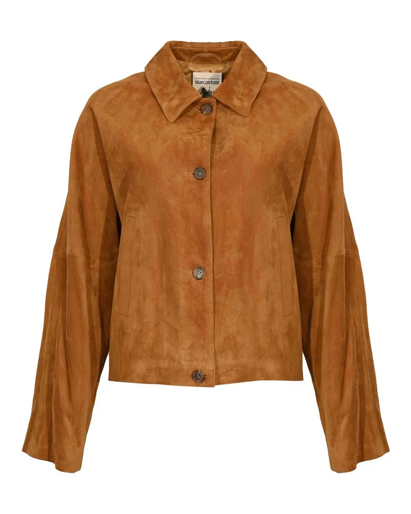 Semicouture Lederjacke - Braun Braun