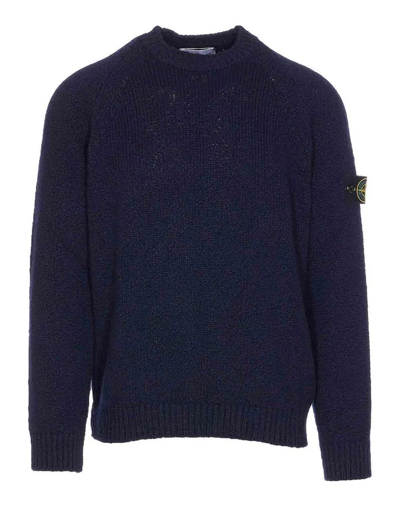 Stone Island Rundhalspullover - Blau Blau