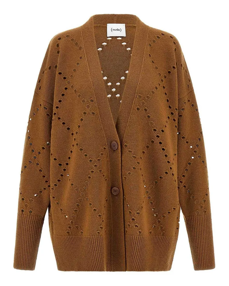 NUDE Cardigan - Braun Braun