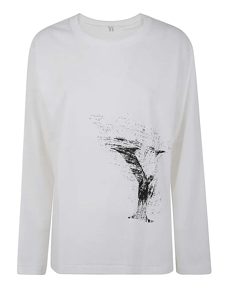 Yohji Yamamoto Rundhalspullover - Weiß Weiß