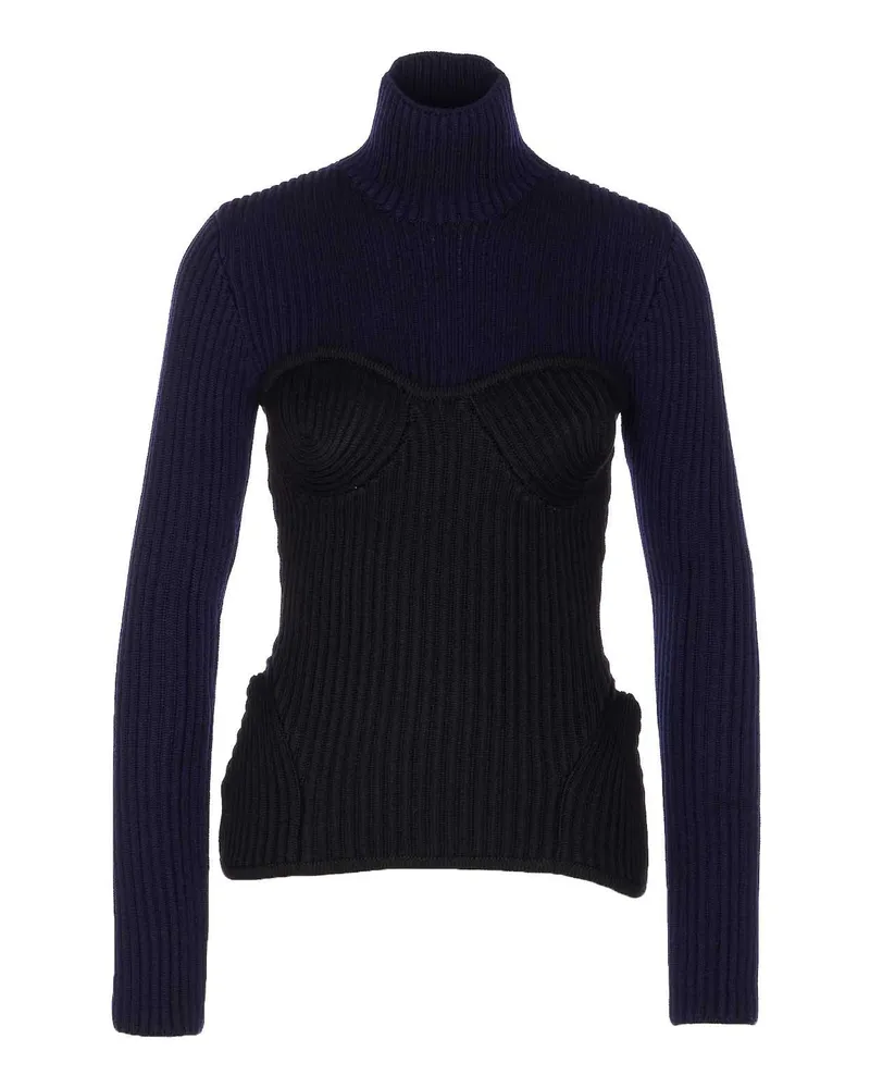 Jean Paul Gaultier Rundhalspullover - Blau Blau