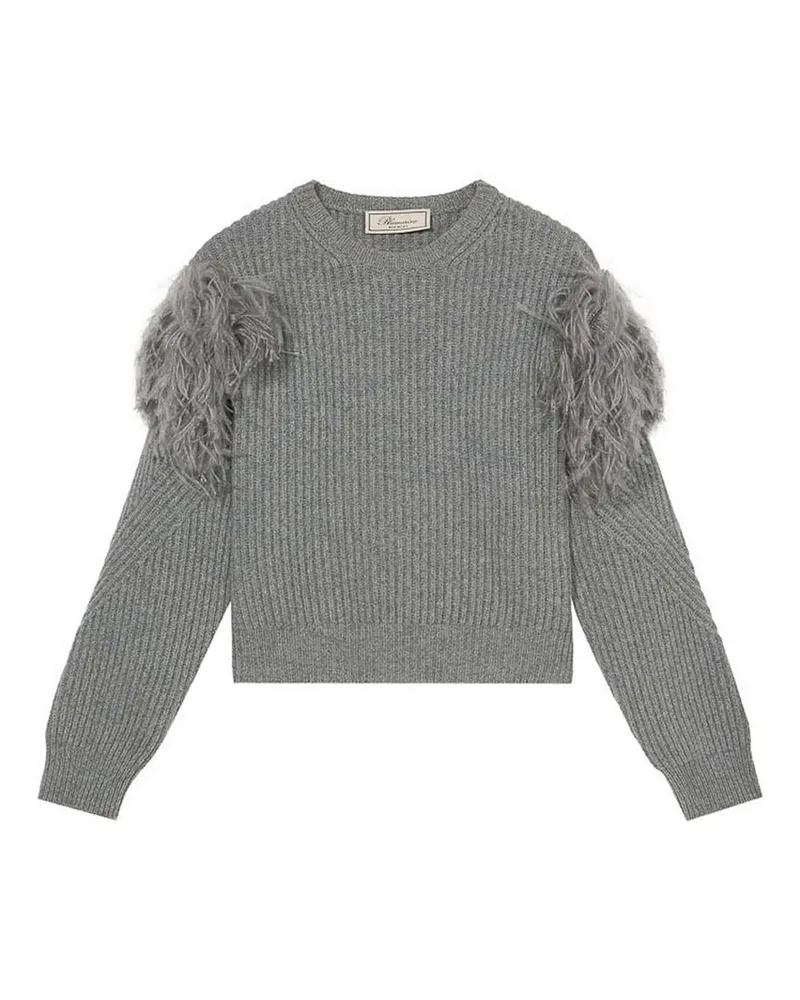 Blumarine Rundhalspullover - Grau Grau