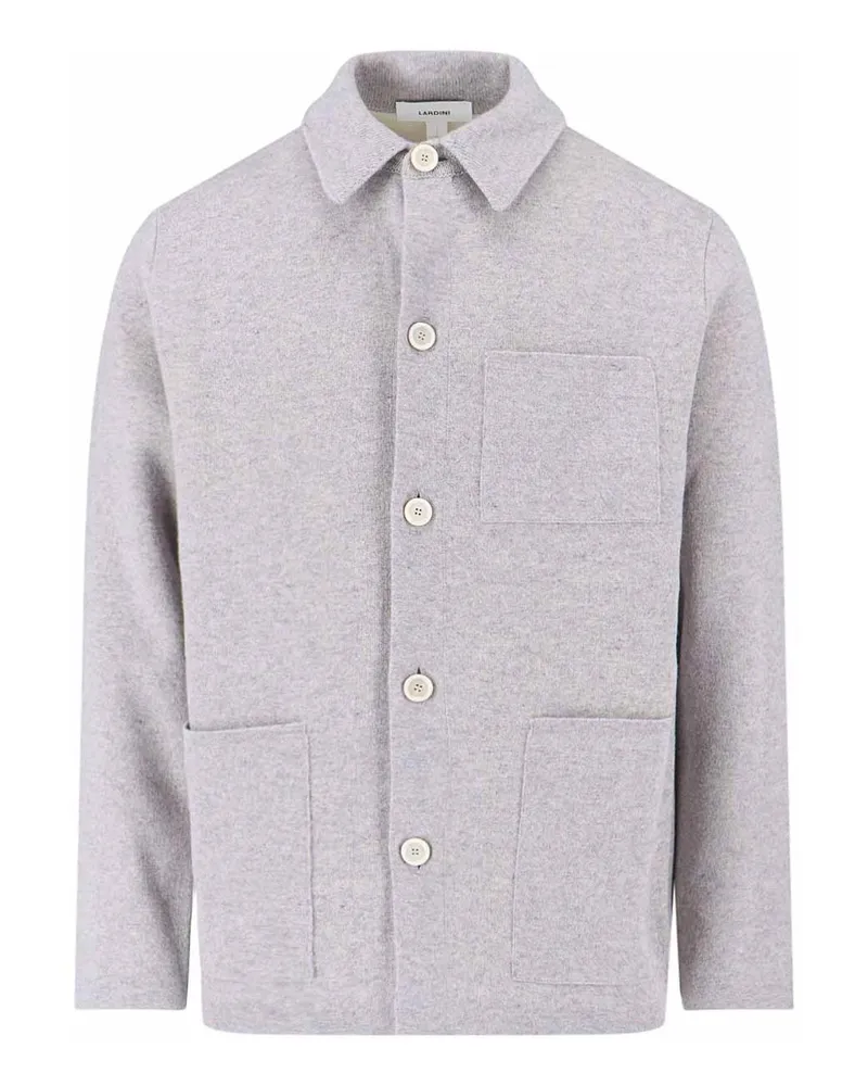 LARDINI Knielanger Mantel - Grau Grau