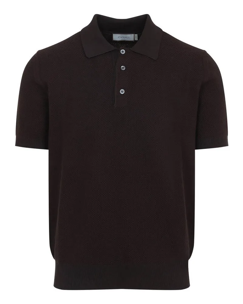 Canali Rundhalspullover - Braun Braun