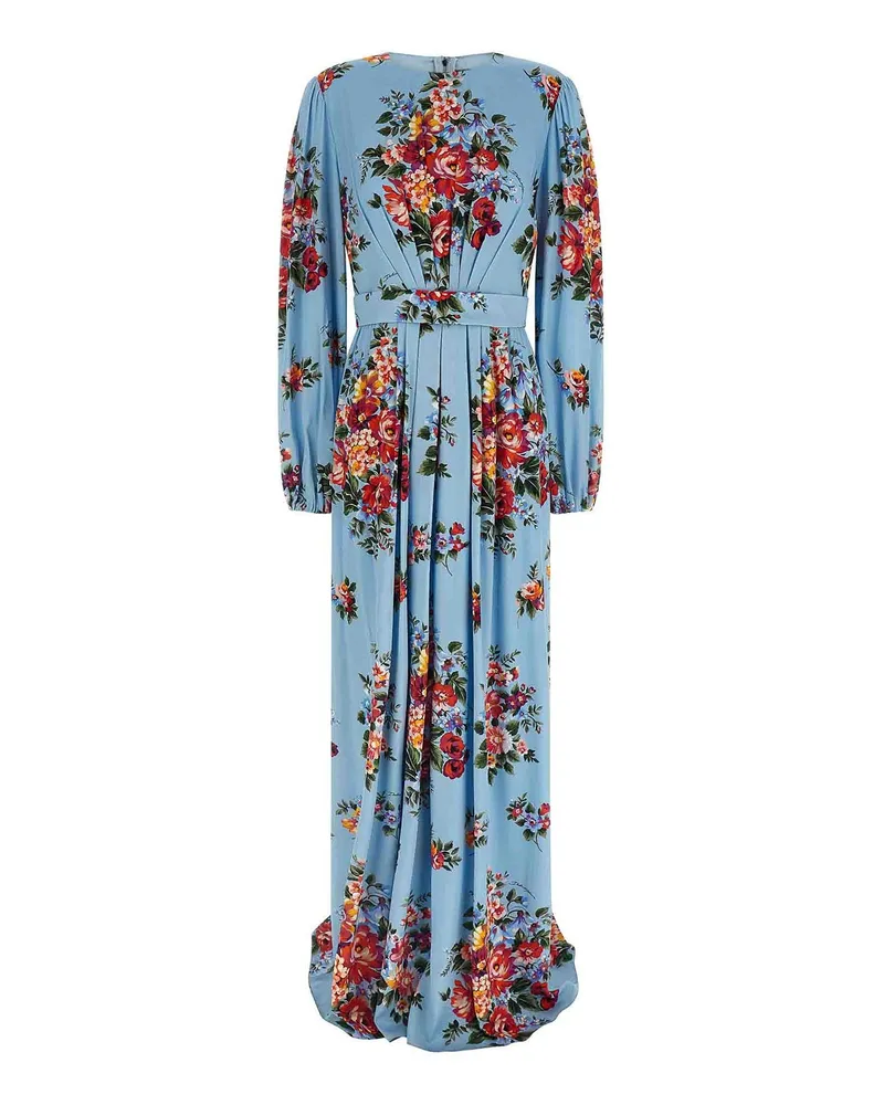Dolce & Gabbana Knielanges Kleid - Hellblau Hellblau