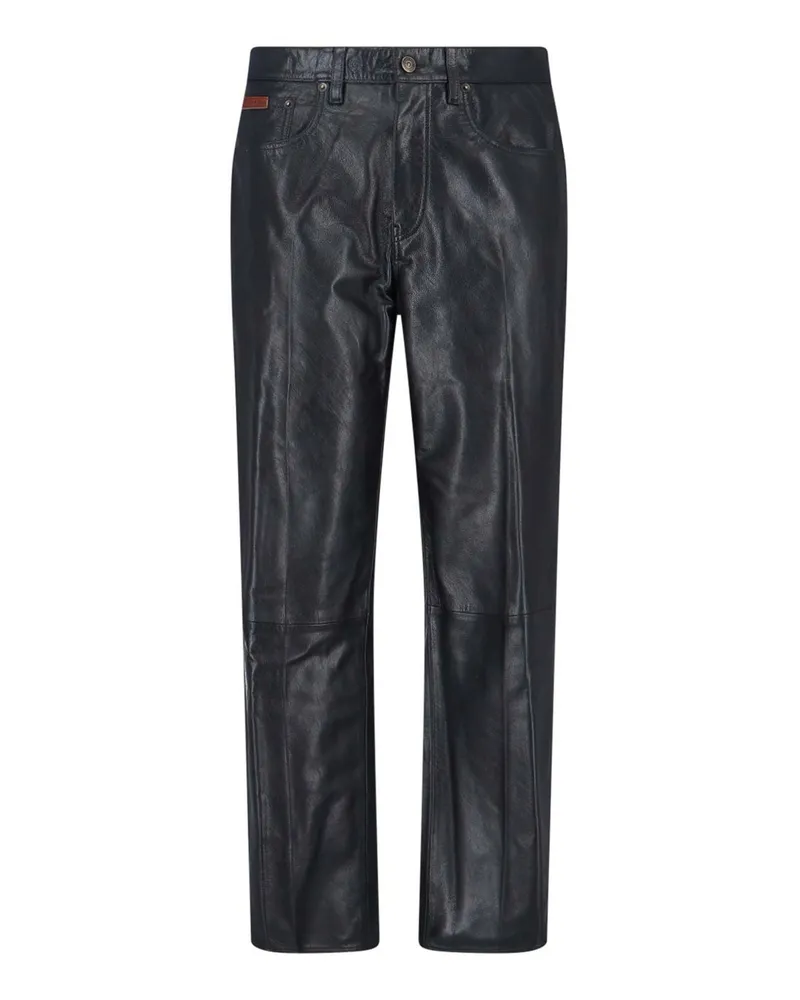 Calvin Klein Lederhose - Schwarz Schwarz