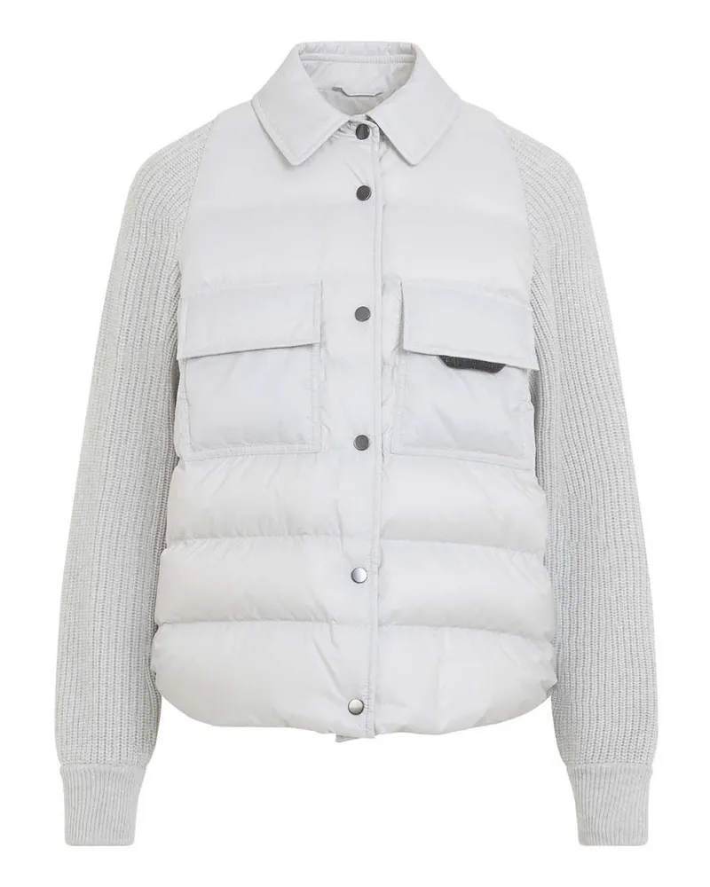 Brunello Cucinelli Daunenjacke - Weiß Weiß