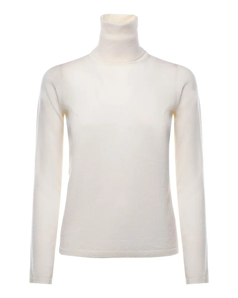 Max Mara Rollkragenpullover - Weiß Weiß