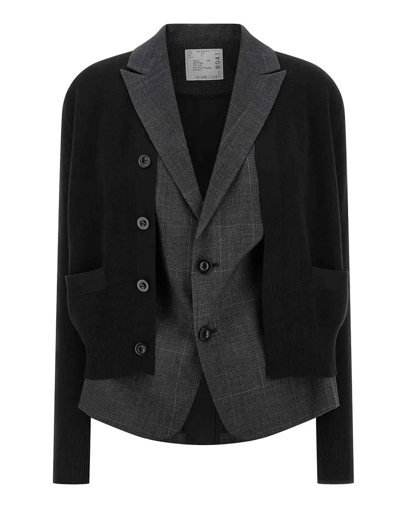 Sacai Cardigan - Schwarz Schwarz