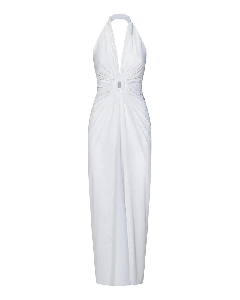 FISICO-Cristina Ferrari Knielanges Kleid - Weiß Weiß
