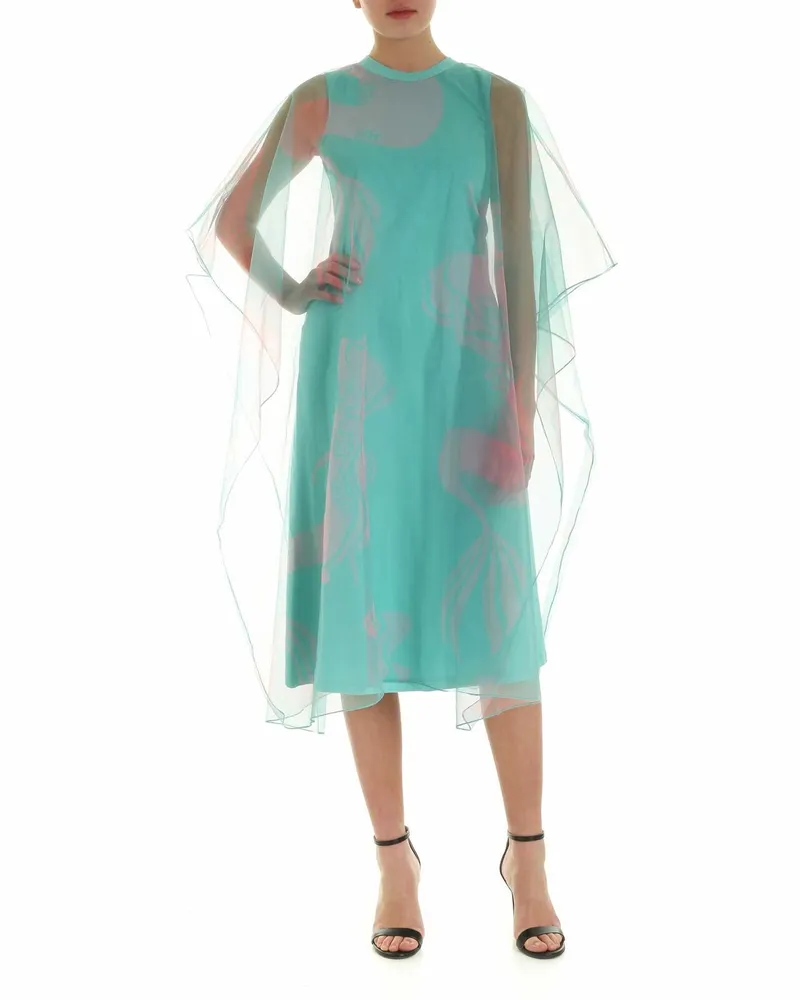 Kenzo Knielanges Kleid - Grün Grün