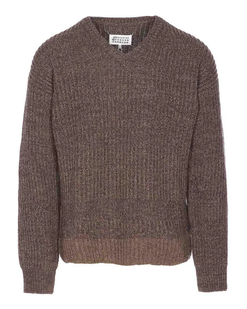 Maison Margiela Rundhalspullover - Braun Braun