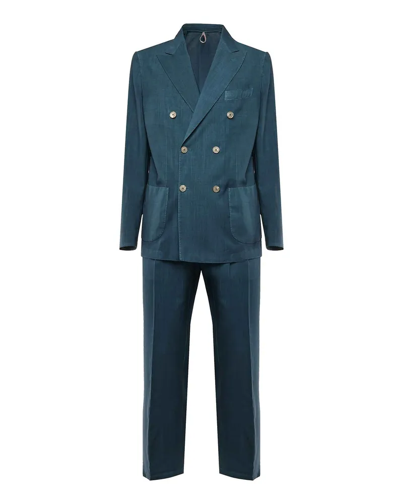 Biagio Santaniello Eleganter Anzug - Blau Blau