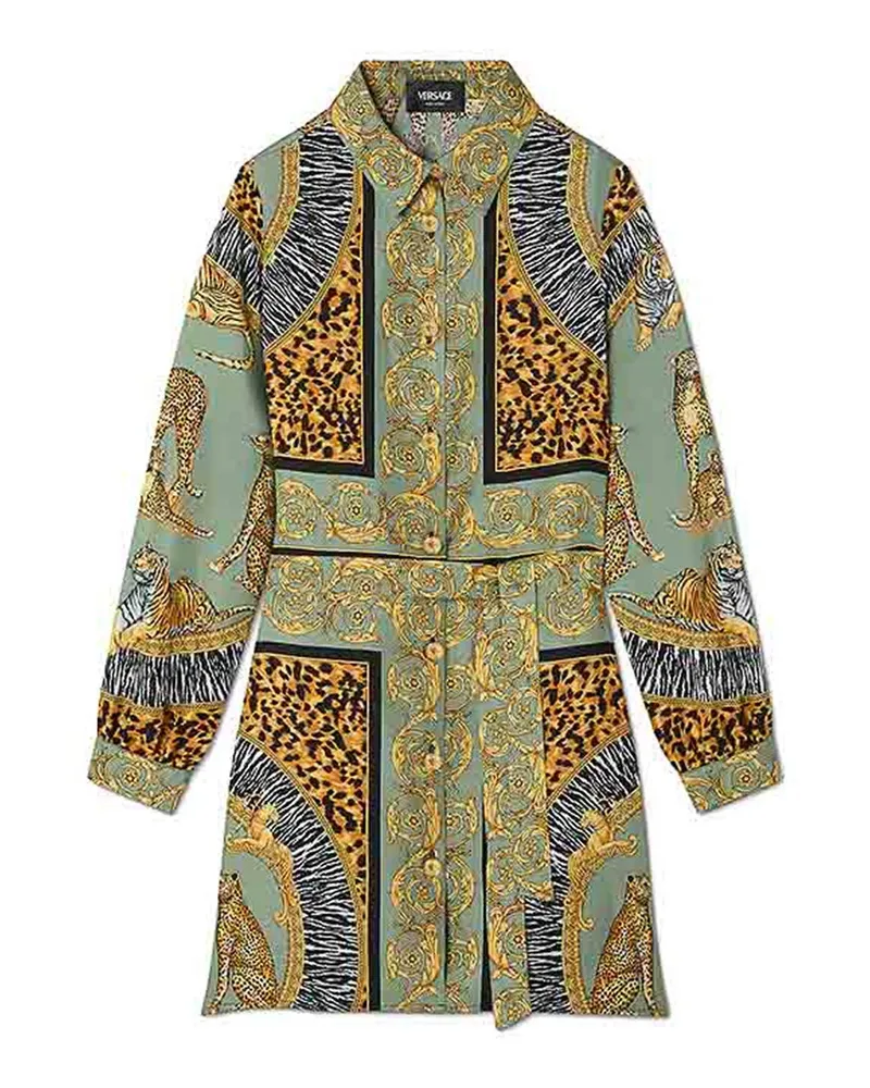 Versace Knielanges Kleid - Grün Grün